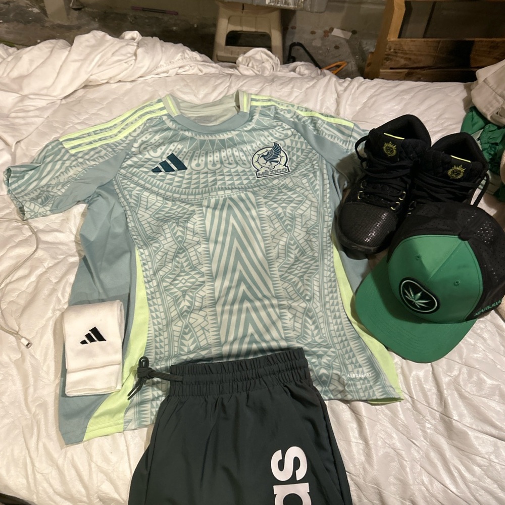 Adidas Mexico Themed Blue and White Jersey